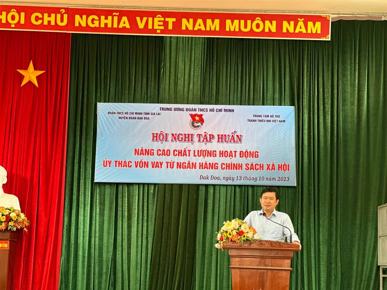 Hội nghị tập huấn nâng cao chất lượng hoạt động ủy thác vốn vay từ Ngân hàng Chính sách xã hội năm 2023 tại huyện Đak Đoa, tỉnh Gia Lai