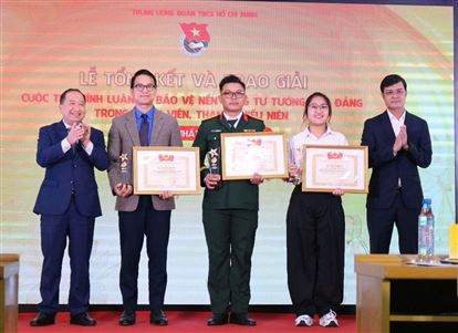 Trao giải Cuộc thi Chính luận bảo vệ nền tảng tư tưởng của Đảng trong đoàn viên, thanh thiếu niên lần thứ Nhất