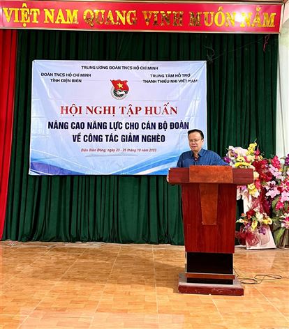 HỘI NGHỊ TẬP HUẤN NÂNG CAO NĂNG LỰC CHO CÁN BỘ ĐOÀN VỀ CÔNG TÁC GIẢM NGHÈO NĂM 2023 TẠI HUYỆN ĐIỆN BIÊN ĐÔNG, TỈNH ĐIỆN BIÊN