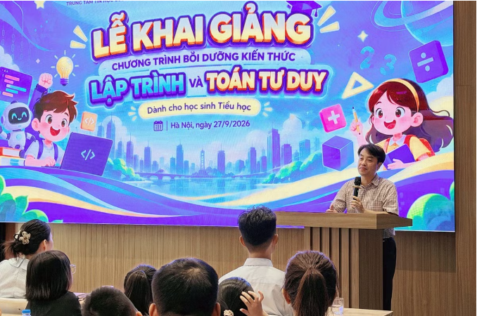 Khai giảng lớp lập trình và toán tư duy miễn phí cho học sinh tiểu học