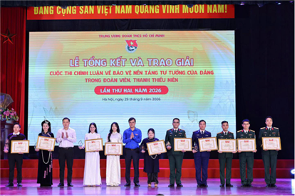 59 tác phẩm xuất sắc được vinh danh tại Lễ trao giải Cuộc thi bảo vệ nền tảng tư tưởng của Đảng trong đoàn viên, TTN lần thứ Hai