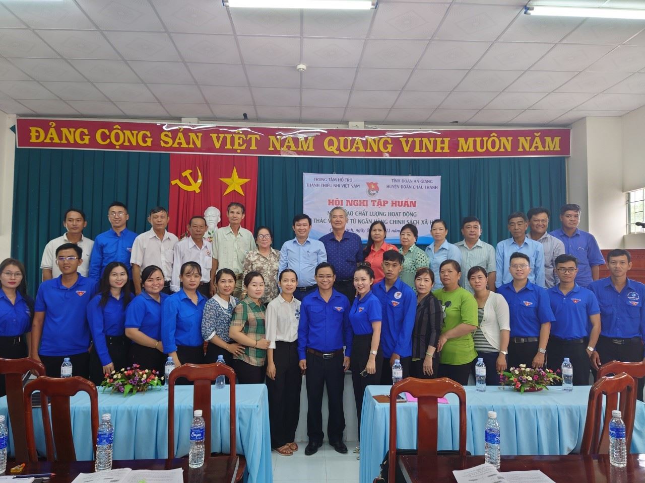 Tập huấn nghiệp vụ cho Đoàn thanh niên huyện Châu Thành trong việc thực hiện nâng cao chất lượng quản lý vốn vay của chương trình tín dụng Ngân hàng chính sách xã hội.