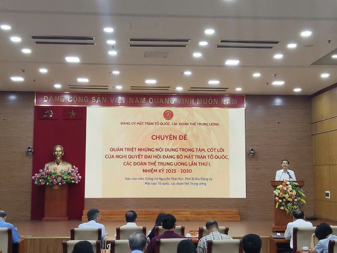 Đảng ủy Mặt trận Tổ quốc, các đoàn thể Trung ương quán triệt 3 chuyên đề quan trọng