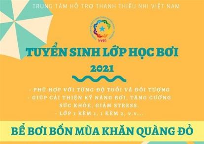THÔNG BÁO TUYỂN SINH LỚP HỌC BƠI CHO THANH THIẾU NHI  BƠI CHUẨN - HỌC VUI