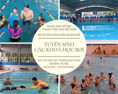 TUYỂN SINH CÁC KHÓA HỌC BƠI CHO NGƯỜI LỚN VÀ TRẺ EM
