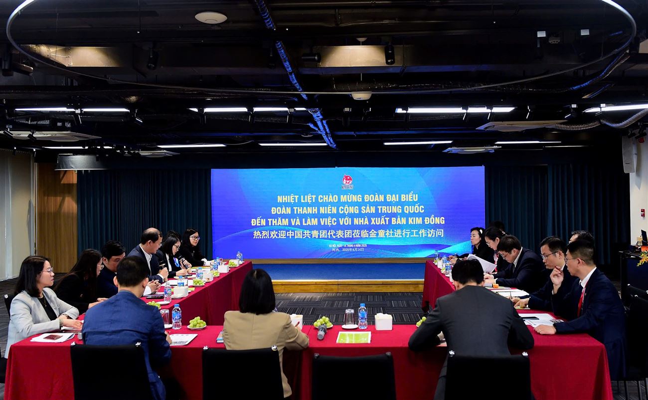 Đoàn đại biểu Trung ương Đoàn TNCS Trung Quốc thăm và làm việc với Nhà xuất bản Kim Đồng