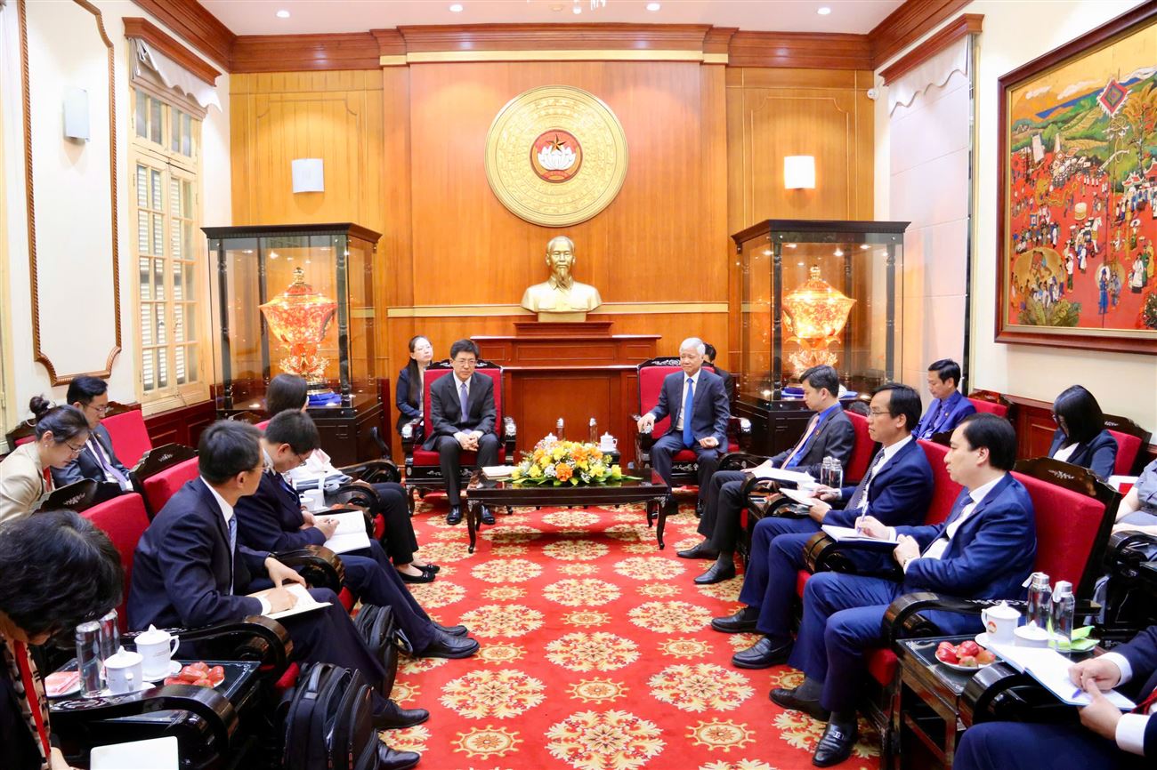 Đoàn đại biểu cấp cao Trung ương Đoàn TNCS Trung Quốc chào xã giao lãnh đạo Đảng, Nhà nước Việt Nam