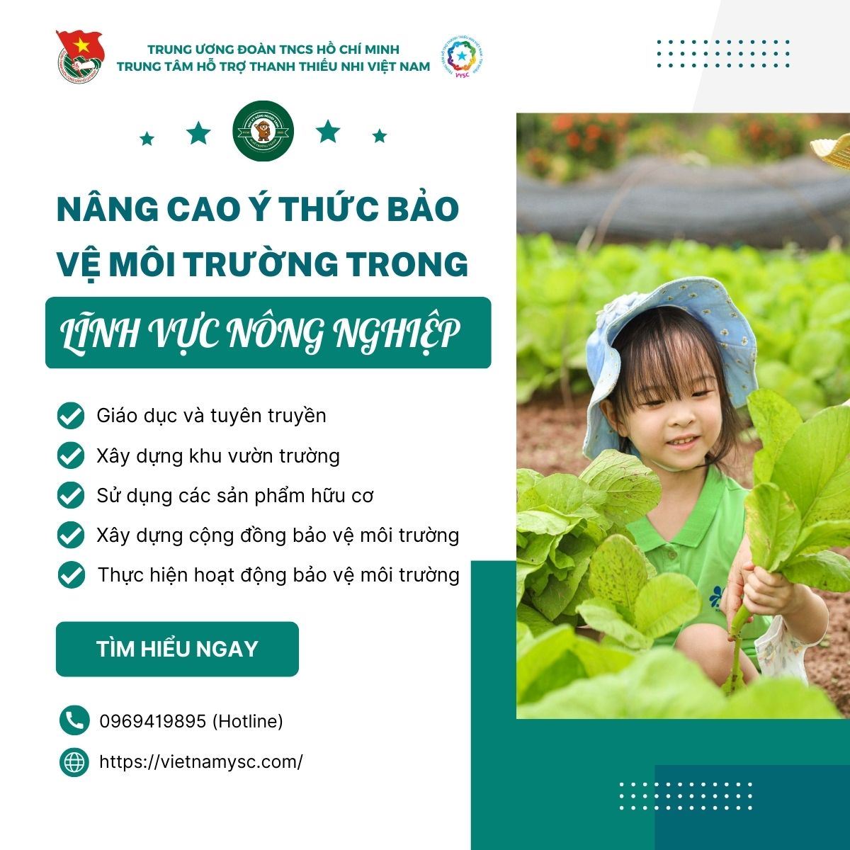 Nâng cao ý thức bảo vệ môi trường trong lĩnh vực nông nghiệp cho thanh thiếu niên