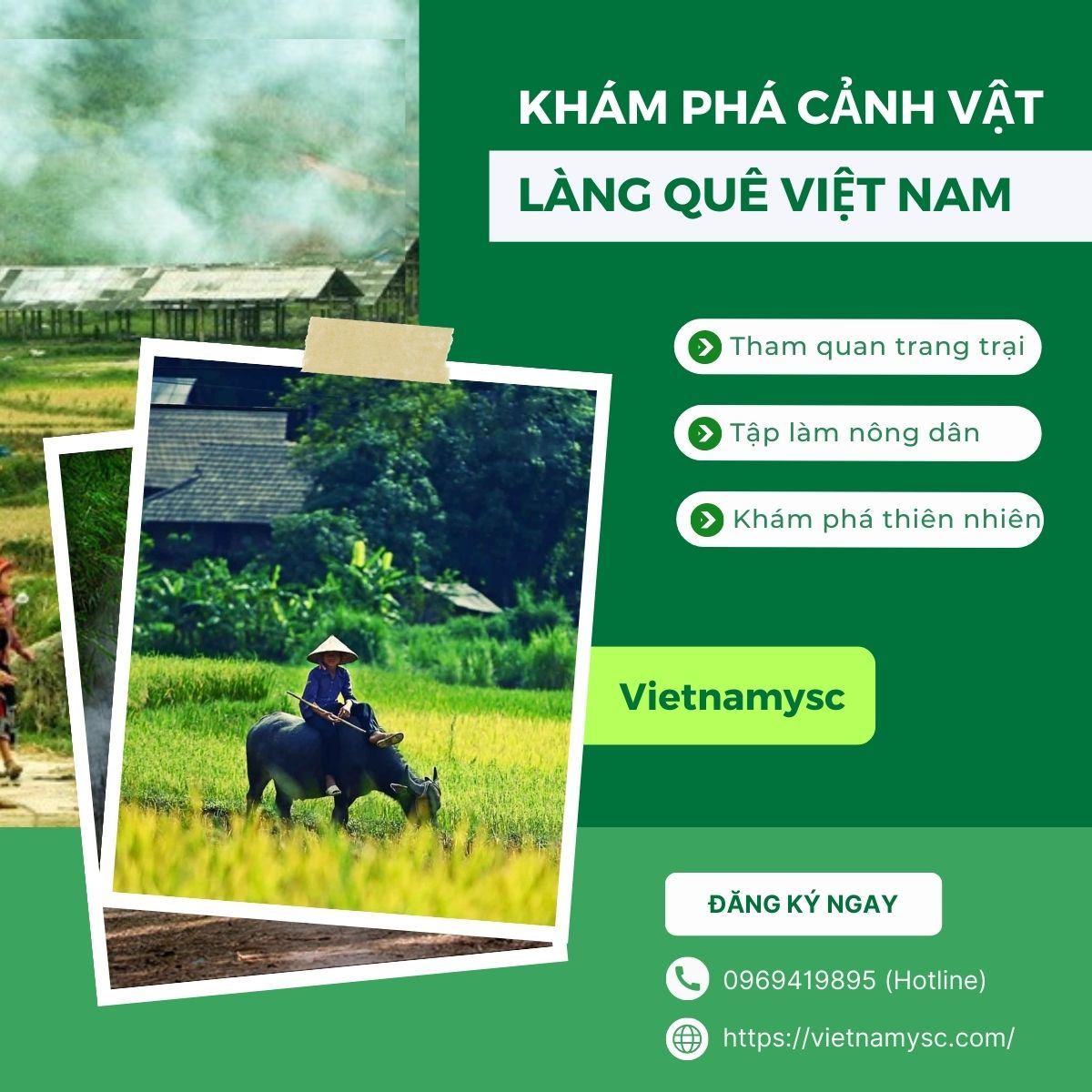 Khám phá cảnh vật làng quê Việt Nam