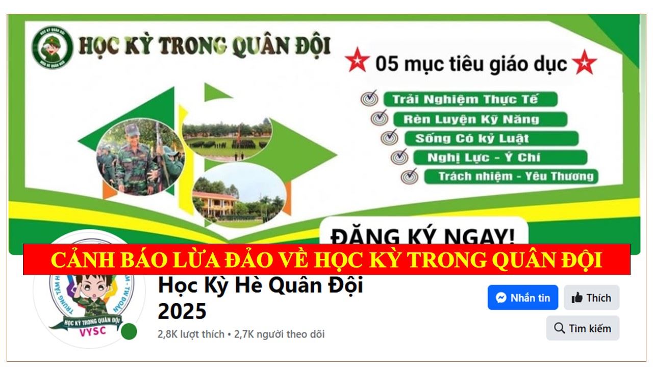 Thành đoàn Hà Nội cảnh báo lừa đảo về học kỳ hè quân đội 2025