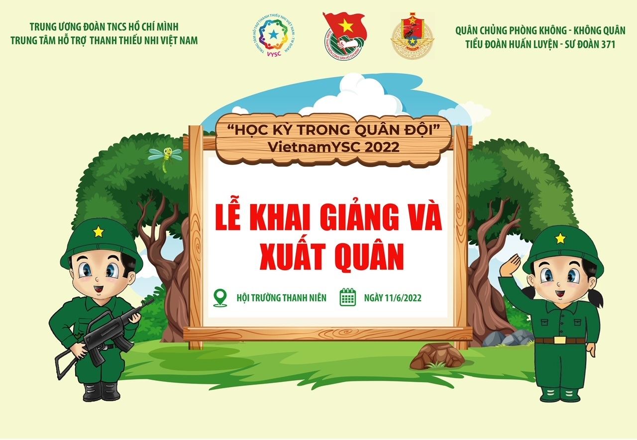 150 chiến sỹ nhí xuất quân đợt 2 chương trình HỌC KỲ QUÂN ĐỘI VietnamYSC 2022 