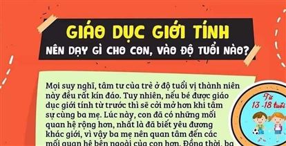 GIÁO DỤC GIỚI TÍNH CHO TRẺ