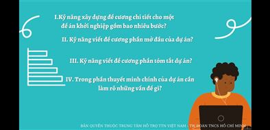 Xây dựng đề cương chi tiết của đề án khởi nghiệp